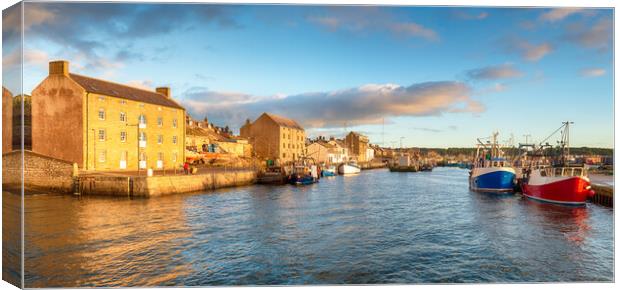 Burghead  Harbour Canvas Print by Helen Hotson