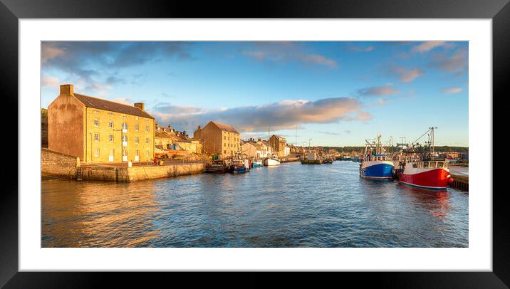 Burghead  Harbour Framed Mounted Print by Helen Hotson
