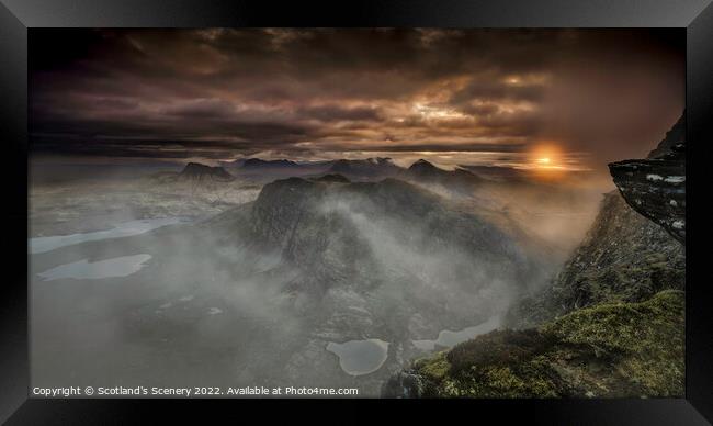 Assynt Sunrise Framed Print by Scotland's Scenery