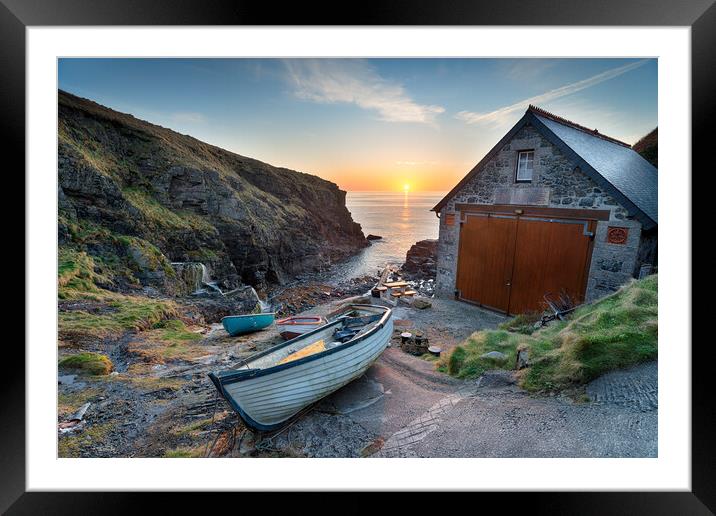 Sunrise at Church Cove Framed Mounted Print by Helen Hotson