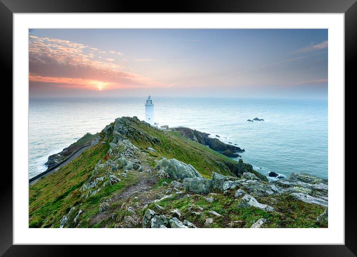 Start Point Lighthouse in Devon Framed Mounted Print by Helen Hotson