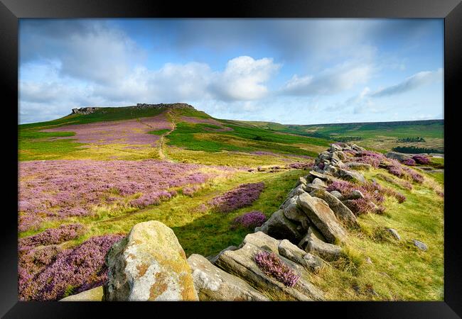 Higger Tor in Derbyshire Framed Print by Helen Hotson