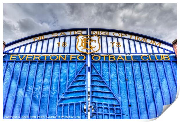 Everton FC Gate Print by David Pyatt