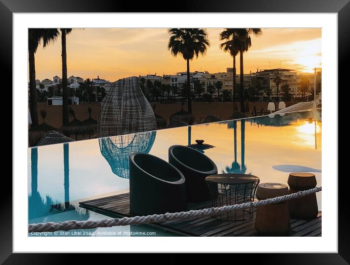 Luxury swimming pool on the beach Framed Mounted Print by Stan Lihai