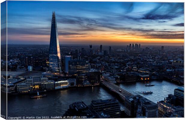 The Shard at Sunset Canvas Print by Martin Cox