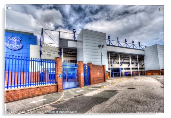 Everton FC Stadium  Acrylic by David Pyatt