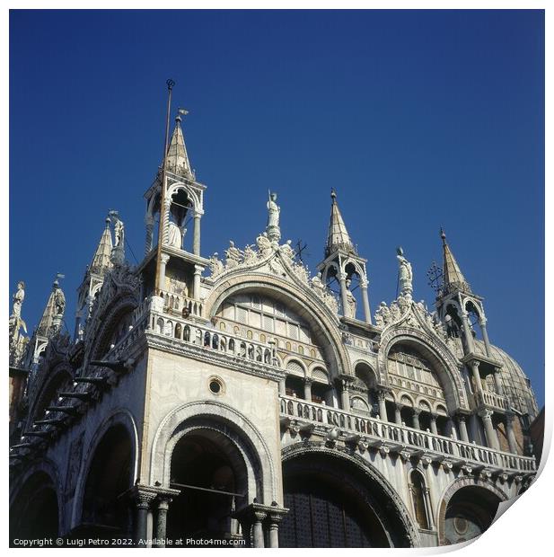 St Marks basilica, close up, Venice, Italy. Print by Luigi Petro
