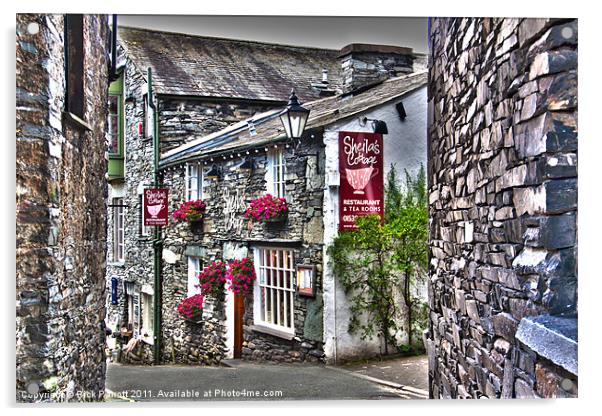 Sheila's Cottage, Ambleside, Lake District. Acrylic by Rick Parrott