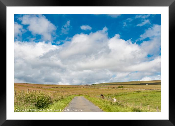 Wool Pits Hill Big Sky Framed Mounted Print by Richard Laidler