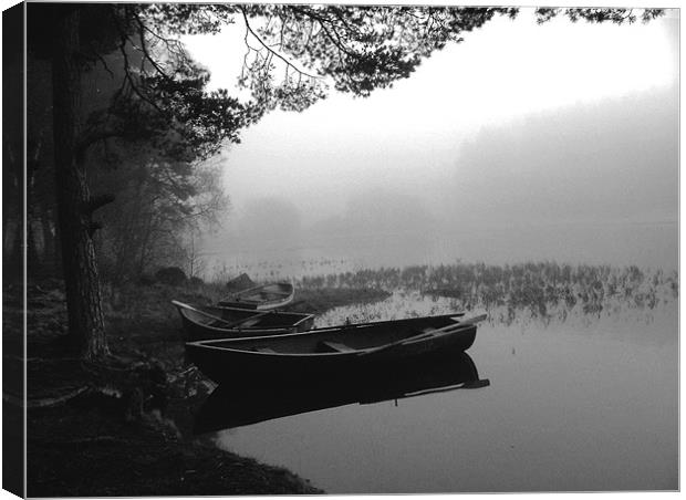 Enchanting Misty Loch Canvas Print by Stuart Jack
