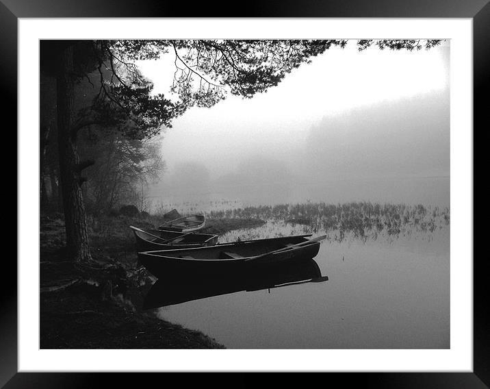 Enchanting Misty Loch Framed Mounted Print by Stuart Jack