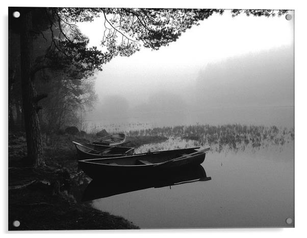 Enchanting Misty Loch Acrylic by Stuart Jack