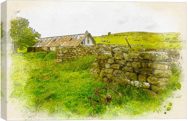 Ruins at Abandoned Scottish Croft Canvas Print by Robert Murray