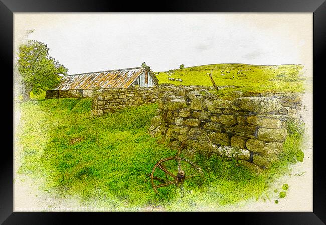Ruins at Abandoned Scottish Croft Framed Print by Robert Murray