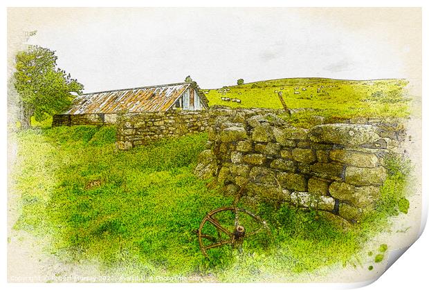 Ruins at Abandoned Scottish Croft Print by Robert Murray