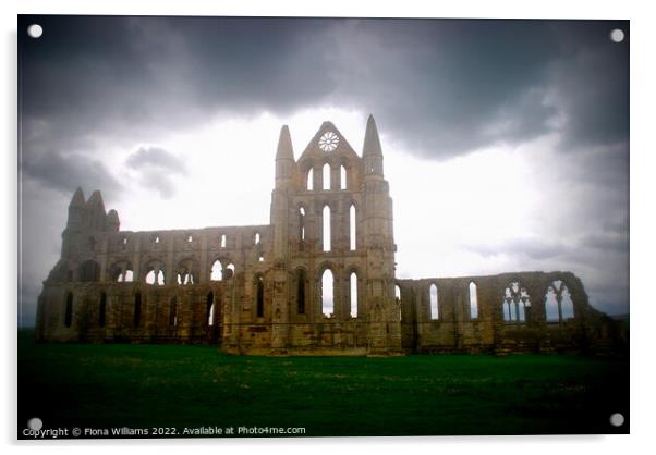 Whitby Abbey ruins Acrylic by Fiona Williams