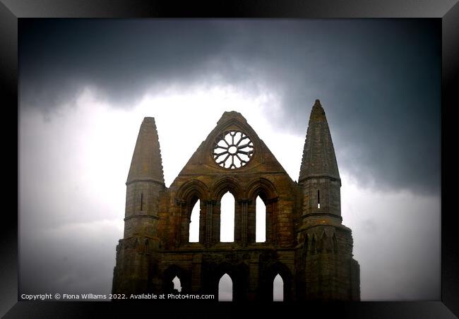 Whitby Abbey Front Framed Print by Fiona Williams