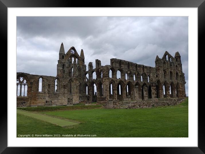 Whitby Abbey ruins Framed Mounted Print by Fiona Williams