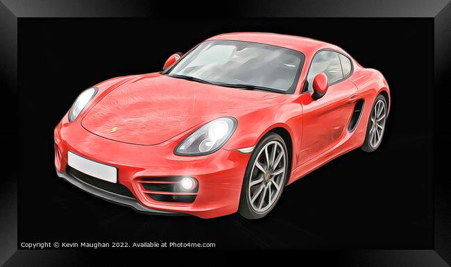 Red Porsche 2013: A Blaze of Racing Glory Framed Print by Kevin Maughan