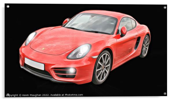 Red Porsche 2013: A Blaze of Racing Glory Acrylic by Kevin Maughan