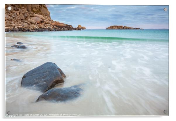 Kilvickeon Beach, Isle of Mull Acrylic by Heidi Stewart