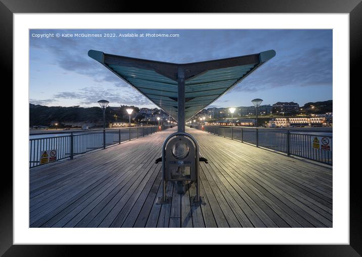 Sunset at Boscombe Pier, Bournemouth Framed Mounted Print by Katie McGuinness