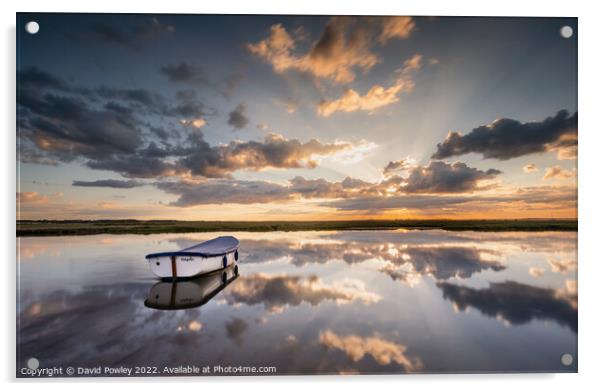 Captivating Blakeney Sunset Acrylic by David Powley