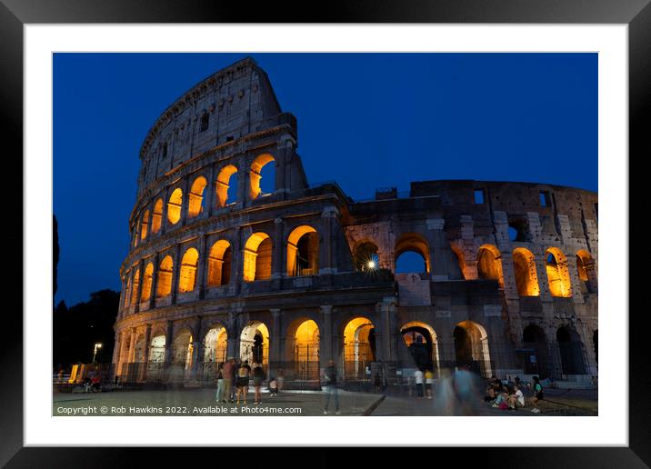 Night Colosseum  Framed Mounted Print by Rob Hawkins