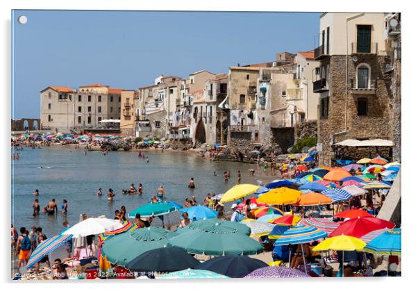 Cefalu Parasols Acrylic by Rob Hawkins