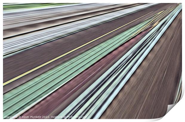 Abstract Line Travel Print by Kevin Plunkett