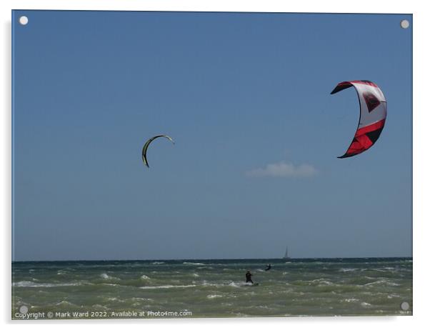 Kitesurf Comrades. Acrylic by Mark Ward