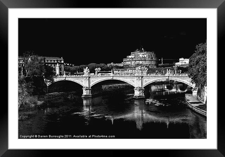 Castel Sant'Angelo Rome Framed Mounted Print by Darren Burroughs