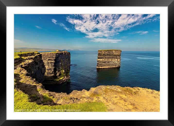 Majestic Cliffs of Downpatrick Head Framed Mounted Print by jim Hamilton
