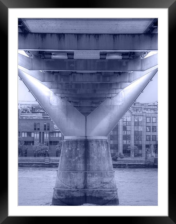 Millennium Bridge Framed Mounted Print by David French