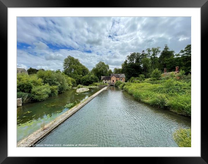 The River Teme at Ludlow Framed Mounted Print by Simon Marlow