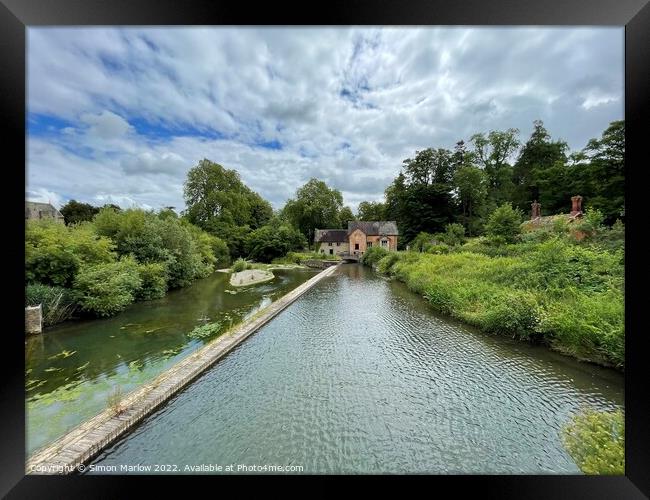 The River Teme at Ludlow Framed Print by Simon Marlow