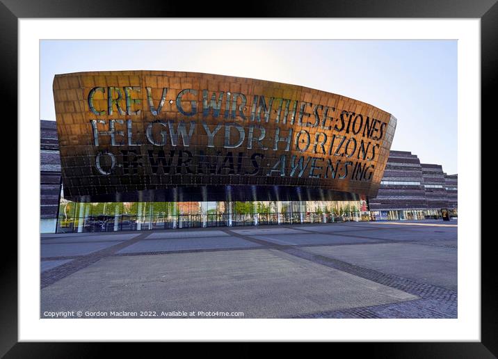 The Millennium Centre Arts Complex Cardiff Bay, Wales  Framed Mounted Print by Gordon Maclaren