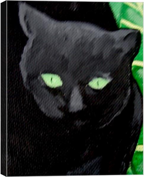Black Cat Canvas Print by Stephanie Moore