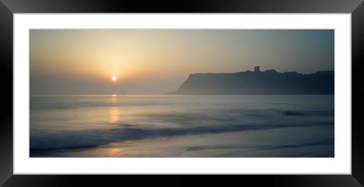 Scarborough Castle Sunrise Framed Mounted Print by Darren Galpin