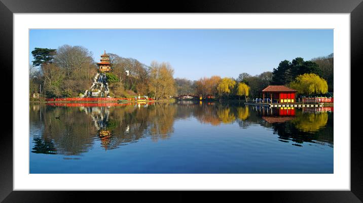 Peasholm Park Reflections  Framed Mounted Print by Darren Galpin
