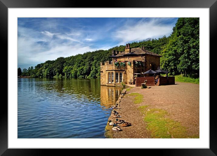 Newmillerdam Boat House   Framed Mounted Print by Darren Galpin