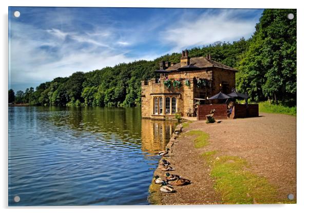 Newmillerdam Boat House   Acrylic by Darren Galpin