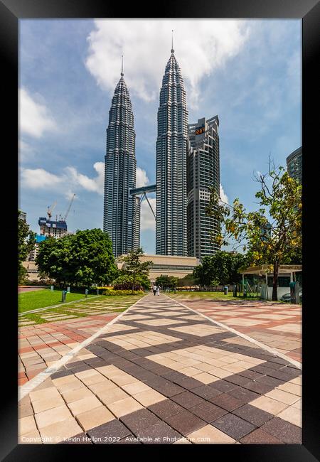 The Petronas Twin Towers, Framed Print by Kevin Hellon