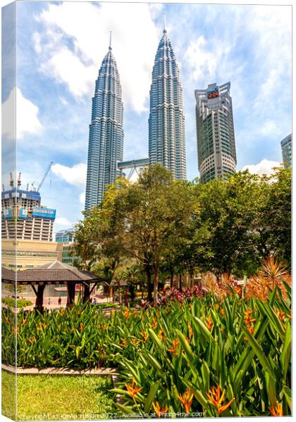 The Petronas Twin Towers, Canvas Print by Kevin Hellon
