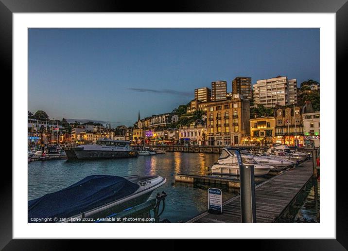 Torquay at Dusk. Framed Mounted Print by Ian Stone