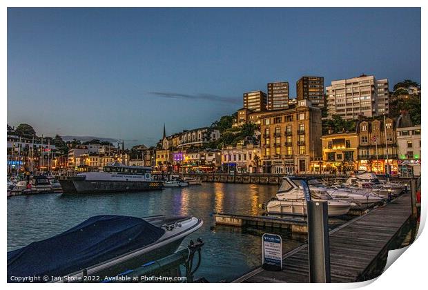 Torquay at Dusk. Print by Ian Stone