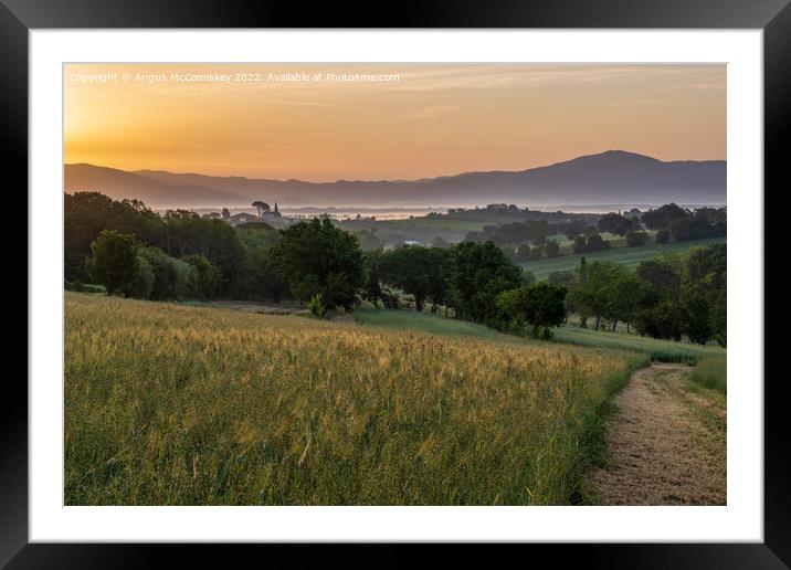 Tuscan dawn Framed Mounted Print by Angus McComiskey