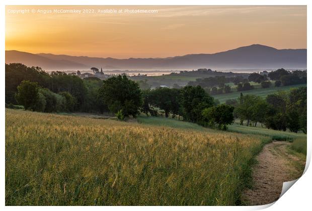 Tuscan dawn Print by Angus McComiskey
