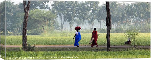 Going to Work Canvas Print by Bhagwat Tavri