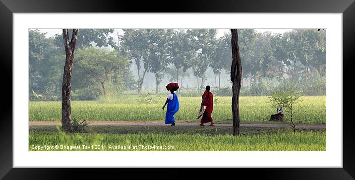 Going to Work Framed Mounted Print by Bhagwat Tavri